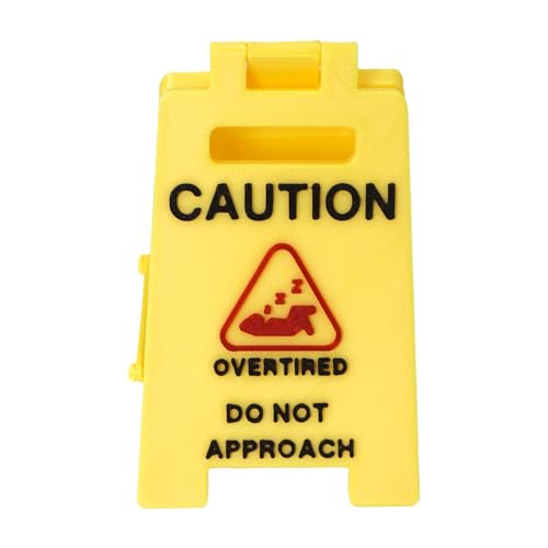 Lustiges Warnschild für Schreibtisch „Caution Overstimulated“ Desk Sign Humorvolles Büro & Teamkollegen Accessoire Dekoratives Fun Desk Ornament für Mitarbeiter Desk Decor for Coworkers & Employees von Generisch