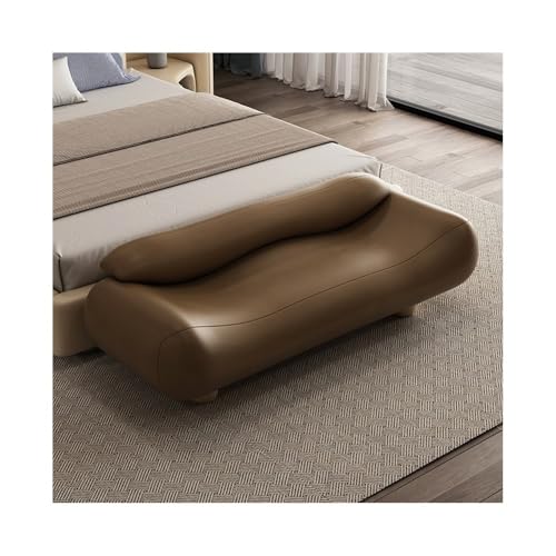 Luxuriöse Bettbank mit Rückenlehne – Stilvoller Kaffee-Polsterhocker für Schlafzimmer, Sofa und Couch – vielseitiger langer Hocker mit Stauraum für Heimdekoration von Generisch