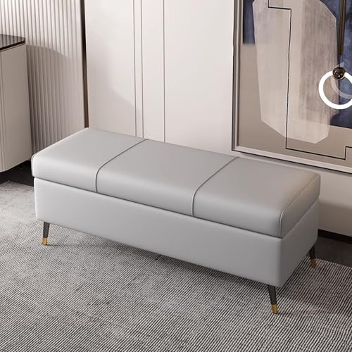 Luxuriöse Ottoman-Bank mit Kunstlederkissen, hält bis zu 300 kg, ideal für Schlafzimmer und Wohnzimmer, vielseitige Sitz- und Nizer-Lösung Luxuriöse Ottoman-Bank mit Kunstlederkissen, hält bis zu 300 kg, ideal für Schlafzimmer und Wohnzimmer, vielseitige Sitz- und Nizer-Lösung von Generisch
