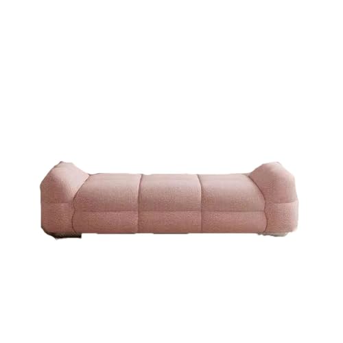 Luxuriöse cremefarbene Schlafzimmerbank mit Massivholzkonstruktion, elegantes Ende des Bettes oder Schuhbank, für Schlafzimmer oder Wohnzimmerdekor von Generisch