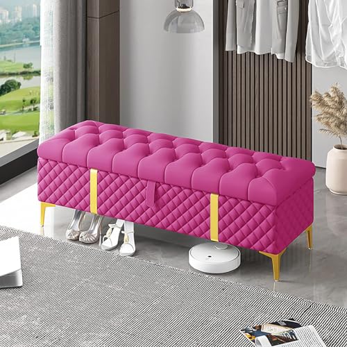 Luxuriöse gepolsterte Leder-Aufbewahrungsbank – stilvolles, modernes Design für Schlafzimmer, funktionale Aufbewahrungslösung, elegante Wohnmöbel zum Dekorieren und Dekorieren Luxuriöse gepolsterte Leder-Aufbewahrungsbank – stilvolles, modernes Design für Schlafzimmer, funktionale Aufbewahrungslösung, elegante Wohnmöbel zum Dekorieren und Dekorieren von Generisch