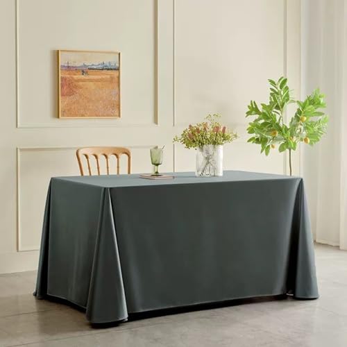 Luxuriöse graue Satin-Tischdecke – elegante Konferenztischabdeckung für Büro, Essen und Veranstaltungen – perfekt für Zuhause, Hotels und besondere Anlässe (220 x 320 cm) von Generisch