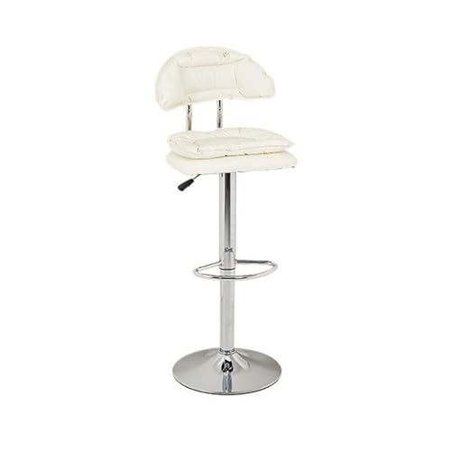 Luxuriöse moderne Barhocker mit Rückenlehne, leichtes kreatives Design, weiches Kissen, verstellbare Höhe, drehbare Küchenstühle für Zuhause, weißer Hochstuhl von Generisch