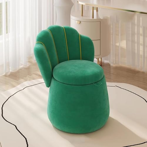 Luxuriöser Fußhocker aus Samt, 60 cm hoch – stilvoller Pouf Couchhocker für Schlafzimmer und Wohnzimmer mit hoher Rückenlehne von Generisch