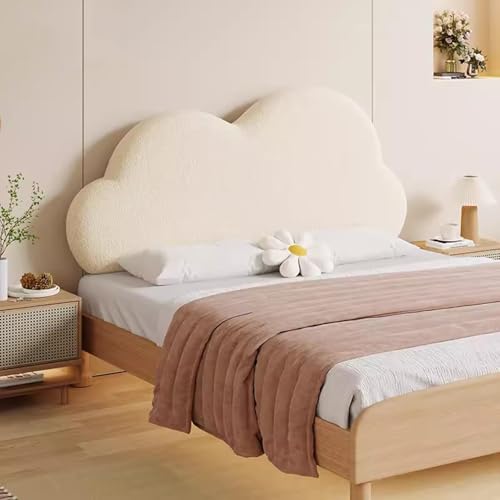 Luxuriöser Kopfteilbezug in französischer Wolkenform, hautfreundlich und dick, Anti-Kollisionsschutz, abnehmbar, waschbar und extra weich, für große Rückenlehne, Beige, 190 x 65 cm, mit Kopfteil Luxuriöser Kopfteilbezug in französischer Wolkenform, hautfreundlich und dick, Anti-Kollisionsschutz, abnehmbar, waschbar und extra weich, für große Rückenlehne, Beige, 190 x 65 cm, mit Kopfteil von Generisch