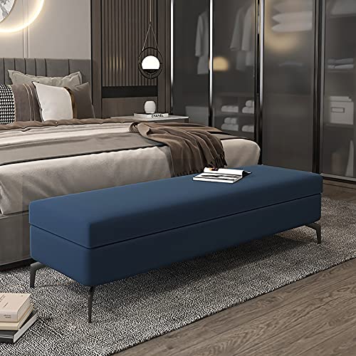 Luxuriöser Kunstleder-Aufbewahrungssitz mit Hebebügel, Premium-Fell-Fußstütze für Schlafzimmer-Dekor, multifunktionale Möbel von Generisch