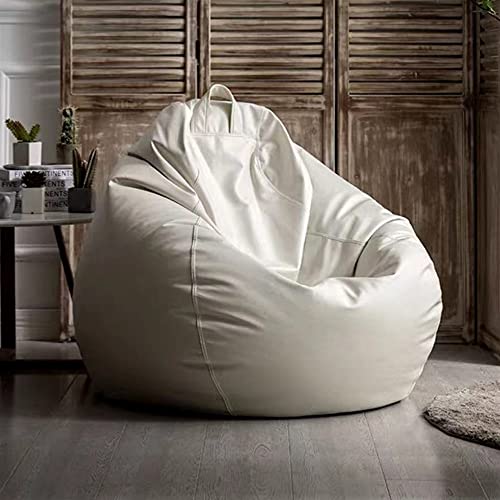 Luxuriöser Kunstleder-Sitzsackbezug für großes Sofa, wasserdichter Outdoor-Sitzsack-Stuhl, kein Füllstoff erforderlich, stilvoller und bequemer Lazy Loungesessel-Bezug von Generisch