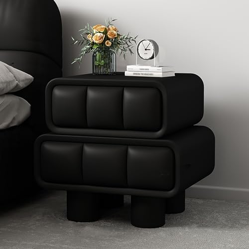 Luxuriöser Nachttisch aus PU-Leder mit doppelten Schubladen, minimalistisches Design für Schlafzimmer und Wohnzimmer Luxuriöser Nachttisch aus PU-Leder mit doppelten Schubladen, minimalistisches Design für Schlafzimmer und Wohnzimmer von Generisch