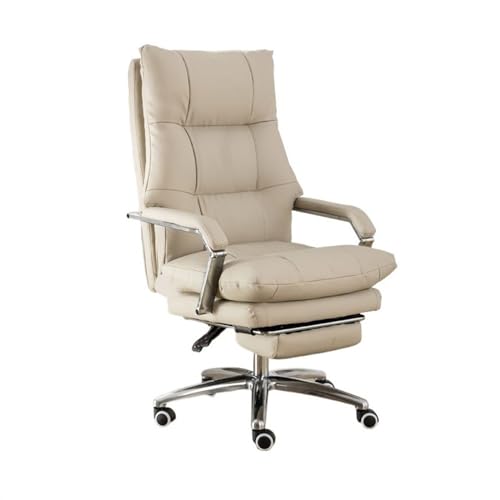 Luxuriöser ergonomischer Bürostuhl mit verstellbarer Höhe und Drehfunktion, Weiß Luxuriöser ergonomischer Bürostuhl mit verstellbarer Höhe und Drehfunktion, Weiß von Generisch