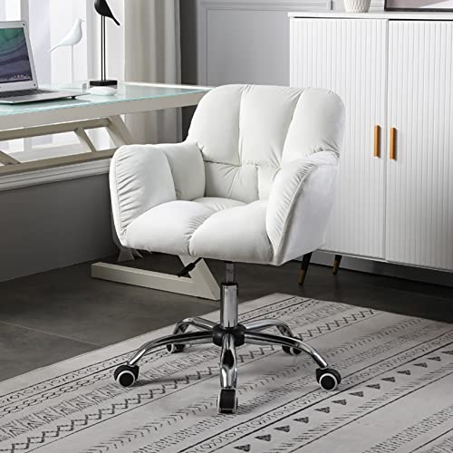 Luxuriöser ergonomischer Schreibtischstuhl aus Samt mit verstellbarer Höhe für Home Office, modernes Design, mittlere Rückenlehne, perfekt für Computerarbeit oder Ankleidebereich Luxuriöser ergonomischer Schreibtischstuhl aus Samt mit verstellbarer Höhe für Home Office, modernes Design, mittlere Rückenlehne, perfekt für Computerarbeit oder Ankleidebereich von Generisch