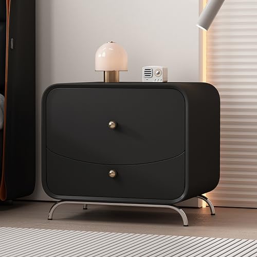Luxuriöser moderner Nachttisch aus PU-Leder mit 2 Schubladen, Nachttisch aus Massivholz für kleine Räume, langlebiger Schlafzimmer-Aufbewahrungsschrank-Organizer Luxuriöser moderner Nachttisch aus PU-Leder mit 2 Schubladen, Nachttisch aus Massivholz für kleine Räume, langlebiger Schlafzimmer-Aufbewahrungsschrank-Organizer von Generisch