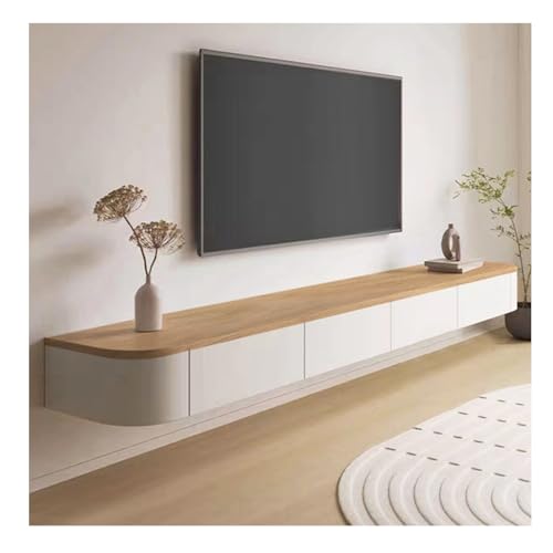 Luxuriöser schwimmender TV-Ständer für Wohnzimmer – geräumiger Stauraum für Fernseher bis zu 220 x 20 x 24 cm – modernes Design, stilvolles Entertainment-Center, funktionale Wohnmöbel von Generisch