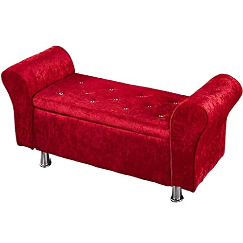 Luxuriöses Bettsofa aus Samt, Plüsch, getufteter Fußhocker mit Stauraum, moderne Sitzgelegenheit für den Eingangsbereich für Komfort im Wohnzimmer Luxuriöses Bettsofa aus Samt, Plüsch, getufteter Fußhocker mit Stauraum, moderne Sitzgelegenheit für den Eingangsbereich für Komfort im Wohnzimmer von Generisch
