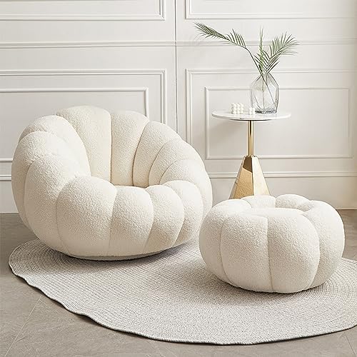 Luxuriöses Wohnzimmer-Sofa-Set aus Wollstoff mit Einzelsitzer-Akzent-Loungesessel und Lazy Sessel in Weiß Luxuriöses Wohnzimmer-Sofa-Set aus Wollstoff mit Einzelsitzer-Akzent-Loungesessel und Lazy Sessel in Weiß von Generisch