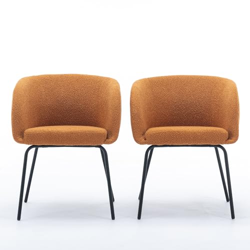 Luxus Esszimmerstühle Samt 2er Set mit Drehfunktion Metallbeine und modernem Design Orange/Schwarz Luxus Esszimmerstühle Samt 2er Set mit Drehfunktion Metallbeine und modernem Design Orange/Schwarz von Generisch
