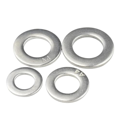M1.6/2/2.5/3/4/5/6/8/10/12 Große Unterlegscheibe 316 Edelstahl Große Metalldichtung Unterlegscheiben(M3x10x1.0(50pcs)) von Generisch