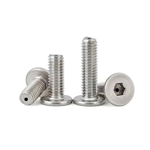 M1.6 M2 M2.5 M3 bis M16 304 Edelstahl Hohlloch Durchgangsloch Luftauslass Inbus Innensechskant Innensechskant Dünne flache Waferkopfschraube(20mm,2pcs M2) von Generisch