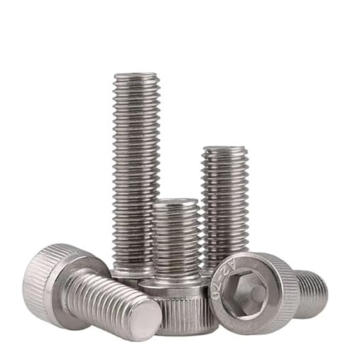 M10-1,25 (10 mm) Feingewinde 304 Edelstahl Innensechskantschrauben Metrisch DIN 912(M10X1.25X40mm-5pcs) von Generisch