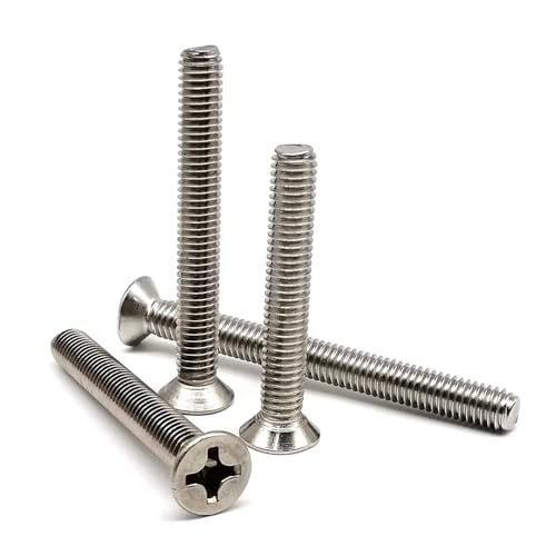 M2 M2.5 M3 M3.5 M4 M5 M6 M8 Verlängerte Kreuzschlitzschraube mit flachem Senkkopf, lang, 3–100 mm, Edelstahl A2 304(14mm,M3 50pcs) von Generisch