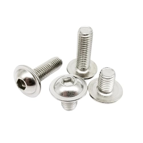 M2 M2.5 M3 M4 M5 M6 M8 304 A2 Edelstahl Innensechskant Rundkopf mit Unterlegscheibe Kragenschraube Schraube(18mm,50pcs M3) von Generisch