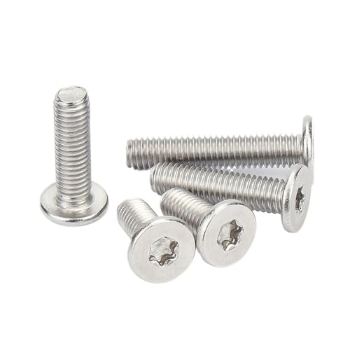 M2 M2.5 M3 M4 M5 M6 M8 304 Edelstahl CM Sechslappen-Torx-Schrauben mit ultradünnem, superflachem Waferkopf(12mm,M2 (200pcs)) von Generisch