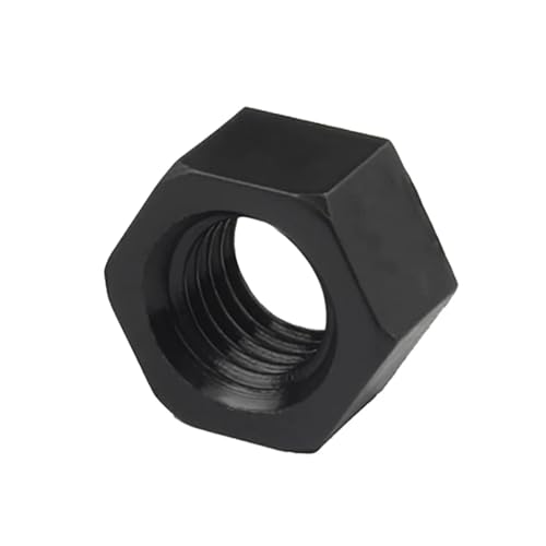 M2 M2.5 M3 M4 M5 M6 M8 M10 M12 Schwarz/weiß Nylon Sechskantmutter Sechskantmuttern aus Kunststoff(Black,M6(50PCS)) von Generisch