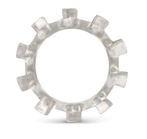 M2 bis M30 Einzelne Premium Zahnscheiben aus V2A, außen gezackte Sicherungsscheibe Edelstahl (50 Stück, M7) von Generisch