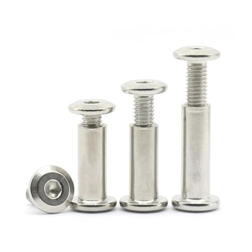 M3 M4 M5 304 Edelstahl Innensechskantschraube Feststellsplintschraube mit Mutter Küchenmöbel Kinderbett Verbindungsbolzen(M5x75-6mm-2pcs) von Generisch
