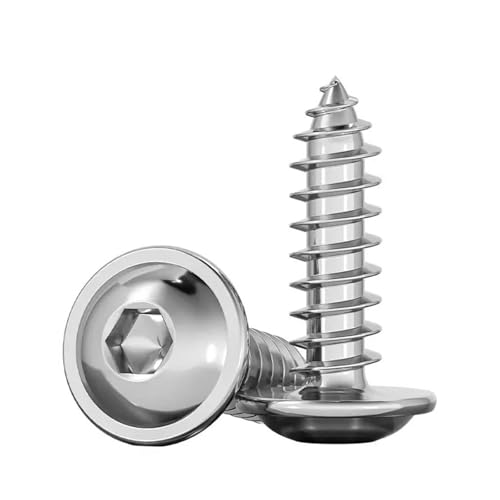 M3 M4 M5 M6 M8 Innensechskant-Blechschrauben mit Sechskantkopf und Unterlegscheibe Edelstahl 304(M8x30mm 5pcs) von Generisch