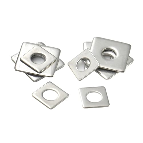 M3 M4 M5 M6 M8 M10 M12 M14 M16 M18 M20 DIN436 304 Edelstahl Flache Washer Verdicken Quadratische Dichtung Vorhang Wand Shim metall Ring(M8x20x2mm (10pcs)) von Generisch