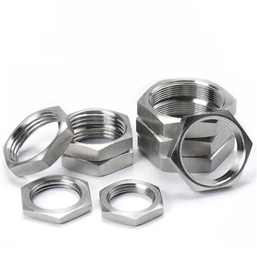 M4 M5 M6~M30 304/316 Edelstahl Sechskantmutter dünne Mutter Mutter feine Zähne Mutter M18 Pitch 1,5 (1 Stück) von Generisch