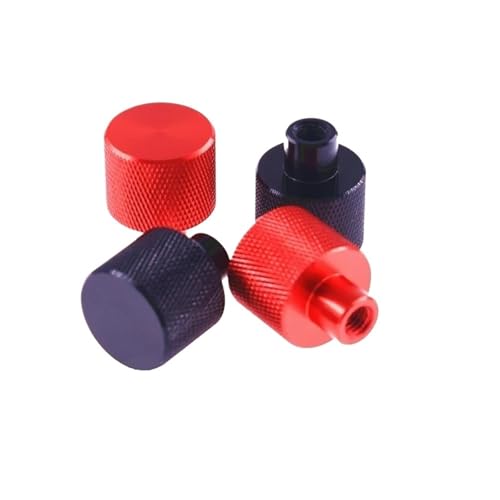 M4 M5 M6 M8 M10 Blind Loch Aluminium Flügelmuttern Rahmen Hand Festziehen Flansch Mutter Schritt Rändelmutter(Red,M8-(5Pcs)) von Generisch