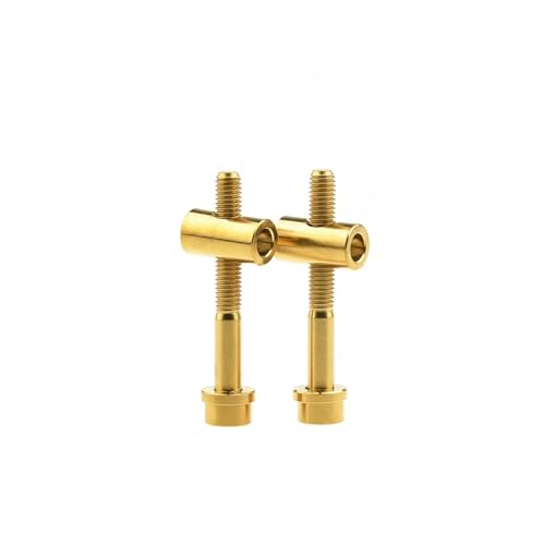 M5x30 40mm Titanschraube + Unterlegscheibe + Mutter for Fahrrad Thomson Sattelstütze Mountainbike Sattelstützenschraube(Gold,30MM_M5) von Generisch