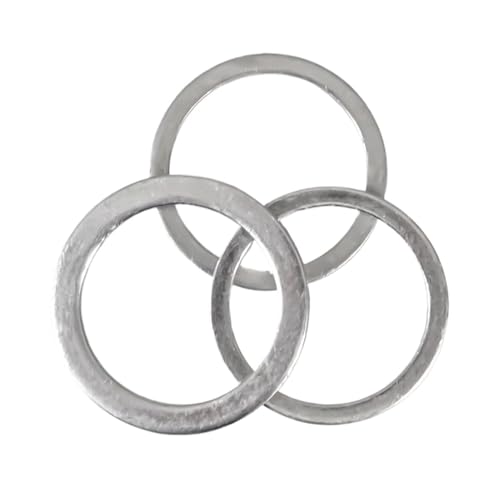M6 M8 M10 M12 M14 M16 M18 M20 M22 Aluminium-Unterlegscheiben Metallbeschläge O-Ring-Befestigungsabstandshalter 20-100 Stück Dicke 1 mm - 2(M22x29x2,50Pcs) von Generisch