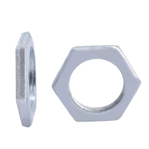 M6 M8 M10 M12 M14 M16 M18 Verzinkter Eisensechskant Dünne Mutter Feinzahn Ultradünne Muttern Kleine Sechskant-Flachmutter(M8x1x2.5(30pcs)) von Generisch