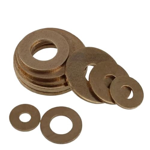 M8 M10 M12 M14 M16 M18 M20 Messing-Unterlegscheiben for metrische Bolzen und Schrauben GB97 Kupfer(M16x30x2mm-20pcs) von Generisch