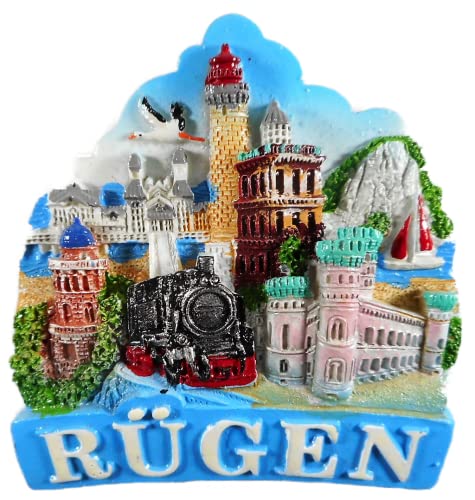 Magnet Souvenir Rügen 7 x 7 x 2 cm Kühlschrankmagnet Stadt Figur Deko GCG 31820 von Generisch