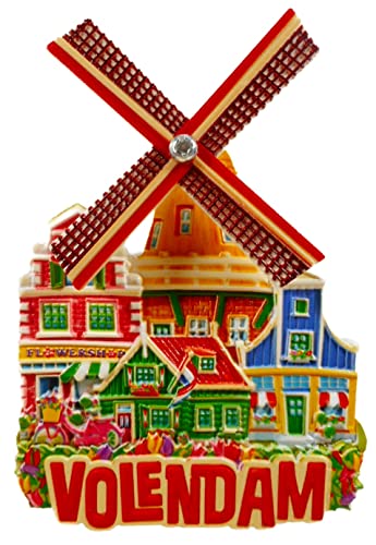 Magnet Souvenir Volendam Windmühle 10 x 7,5 cm Kühlschrankmagnet Maritim Deko GMTX 15641 von Generisch