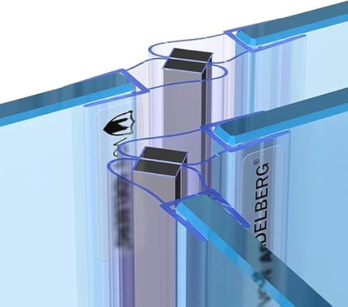 Magnetduschdichtung - 200 cm - 90 Grad - Für 6 bis 8 mm Glas von Generisch