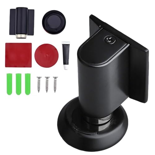 Magnetic Door Stopper, Upgrade Magnetics Doors Stoppers for Bottom, No Drill Invisible Doorstops for Inside Outside, Magnetic Door Stops Door Catch Holder Keep Door Open (Black) von Generisch