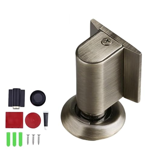 Magnetic Door Stopper, Upgrade Magnetics Doors Stoppers for Bottom, No Drill Invisible Doorstops for Inside Outside, Magnetic Door Stops Door Catch Holder Keep Door Open (Bronze) von Generisch