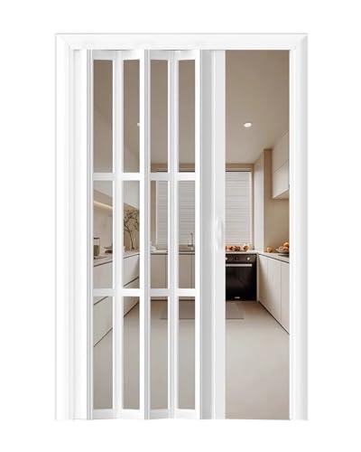 Magnetische Falttür für Wohnzimmer, Kleiderschrank und Badezimmer, anpassbare PVC-Innentüren Magnetische Falttür für Wohnzimmer, Kleiderschrank und Badezimmer, anpassbare PVC-Innentüren von Generisch