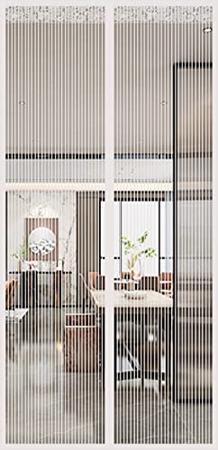 Magnetische Fliegengittertür, 250 x 277 cm, Weiß, Moskitonetz, einfache Installation, automatischer Schnappverschluss, perfekt für Balkon, Kinderzimmer, hält Insekten fern von Generisch