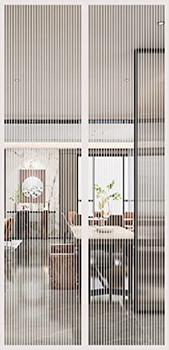 Magnetische Fliegengittertür, 274 x 254 cm, weißes Moskitonetz, einfache Installation mit automatischem Schnappverschluss, perfekt für Balkonschiebetüren und Kinderzimmer, hält Insekten fern von Generisch