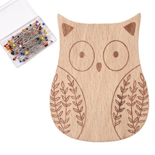 Magnetische Stecknadelkissen, Holz Nadelnhalter In Tierform, Haarklemmen Aufbewahrung Büroklammern Organizer Vielseitiges Deko-Design Handarbeitszubehör Für Nähen Sticken Schneidern von Generisch