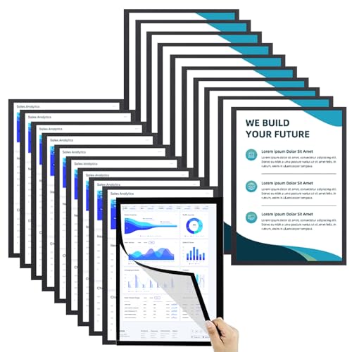 Magnetischer Dokumentenhalter | Poster Display Rahmen Magnet - 20 Stück A4 Magnetbilderrahmen für Home-Office, Einzelhandelsgeschäft, Workflow-Diagramme, Klassenpläne, Krankenhauspersonal Magnetischer Dokumentenhalter | Poster Display Rahmen Magnet - 20 Stück A4 Magnetbilderrahmen für Home-Office, Einzelhandelsgeschäft, Workflow-Diagramme, Klassenpläne, Krankenhauspersonal von Generisch