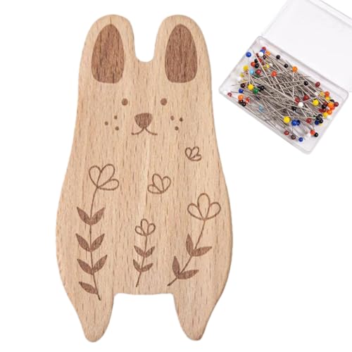 Magnetischer Nadelfänger | Holz Nadelnhalter In Tierform - Stecknadelkissen Mit 100 Nadeln Und Allzweck-Aufbewahrung Für Haarklammern Und Büroklammern Für Quilten Schneidern Nähen Sticken von Generisch