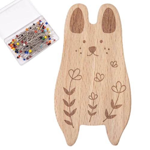 Magnetischer Nadelfänger - Süßer magnetischer Holznadelkissen - Haarklemmen Aufbewahrung Büroklammern Organizer Vielseitiges Deko-Design Handarbeitszubehör Für Nähen Sticken Schneidern von Generisch