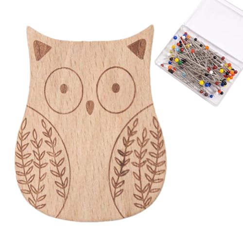 Magnetischer Stecknadelhalter für Nähen,Holz Nadelnhalter In Tierform | Haarklemmen Aufbewahrung Büroklammern Organizer Vielseitiges Deko-Design Handarbeitszubehör Für Nähen Sticken Schneidern von Generisch