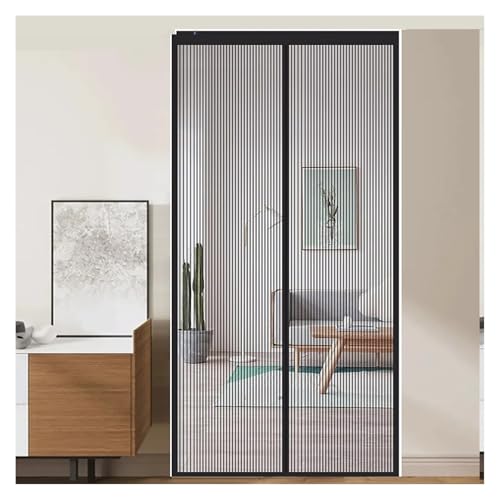 Magnetisches Fliegengittertür, volle Länge, Moskitonetz mit automatischem Schließen, 250 cm x 180 cm, schwarzes Design für einfachen Einstieg und Insektenschutz, perfekt für Häuser und Terrassen Magnetisches Fliegengittertür, volle Länge, Moskitonetz mit automatischem Schließen, 250 cm x 180 cm, schwarzes Design für einfachen Einstieg und Insektenschutz, perfekt für Häuser und Terrassen von Generisch